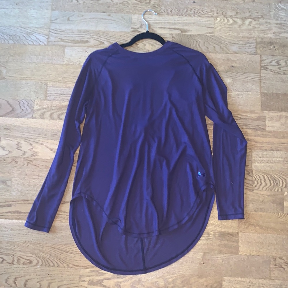 Under Armour Purple Long Sleeve back cut out scoop T Shirt